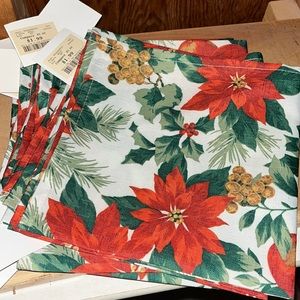 Poinsettia napkins